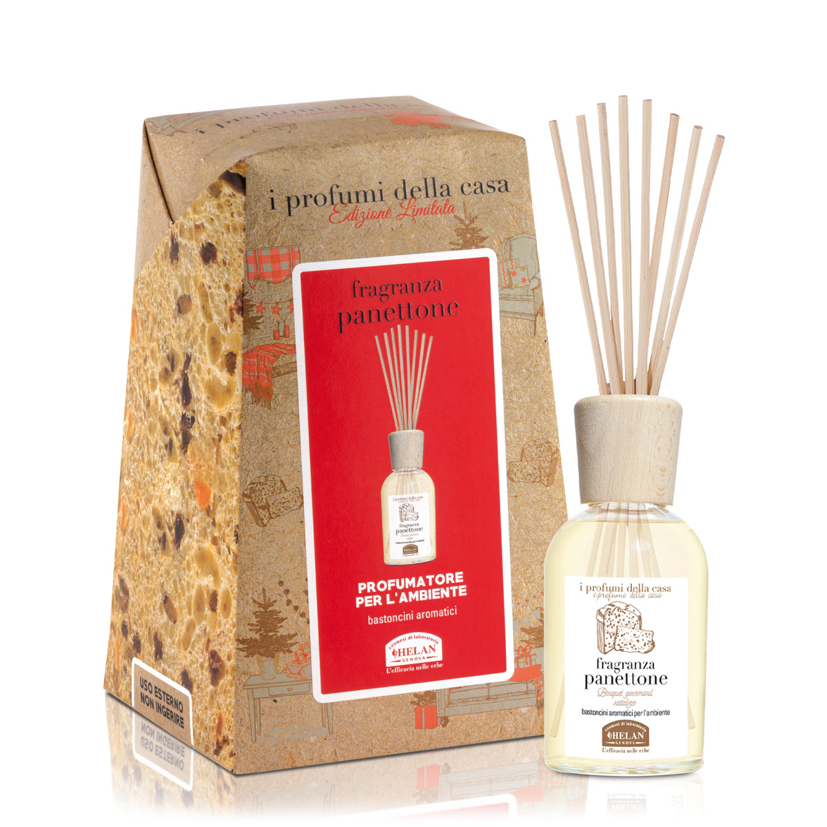 I PROFUMI DELLA CASA SET PANETTONE 1 SPRAY AMBIENTE 100 ML +BASTONCINI AROMATICI AMBIENTE 100 ML I PROFUMI DELLA CASA SET PANETTONE 1 SPRAY AMBIENTE 100 ML +BASTONCINI AROMATICI AMBIENTE 100 ML